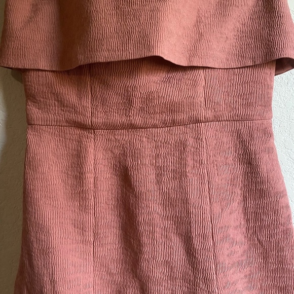 C/meo Collective Fluidity Fit & Flare Ribbed Strapless Pink Mini Dress Size XS - Picture 6 of 13